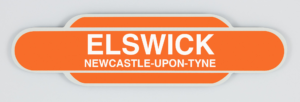 Elswick Railway Station Totem Magnet,Metal Fridge Magnet in the shape of a British Railways Station Totem Sign, British Railway, LNER, Railway souvenir, Railway gift product, Railway enthusiast, Steam Train, Golden Age of Steam, Diesel Trains