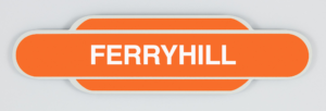 Ferryhill Railway Station Totem Magnet, British Railways Eastern Region, Railway station Totem Sign, British Railway, LNER, Railway souvenir, Railway gift product, Railway enthusiast, Steam Train, Golden Age of Steam, Diesel Trains, 125 Train, Hight Speed Train, Azuma Train