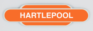 Hartlepool Railway Station Totem Magnet, British Railways Eastern Region, Railway station Totem Sign, British Railway, LNER, Railway souvenir, Railway gift product, Railway enthusiast, Steam Train, Golden Age of Steam, Diesel Trains, 125 Train, Hight Speed Train, Azuma Train