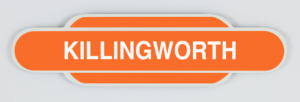 Killingworth Railway Station Totem Magnet, River Tyne, Northumberland, Geordie Gift, Newcastle Gift, NER, LNER, Steam Train, British Railways, Fridge Magnet, Metal Magnet, Tyne & Wear Metro