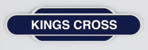 Kings Cross Totem Magnet, British Railways Eastern Region, Railway station Totem Sign, British Railway, LNER, Railway souvenir, Railway gift product, Railway enthusiast, Steam Train, Golden Age of Steam, Diesel Trains, 125 Train, Hight Speed Train, Azuma Train