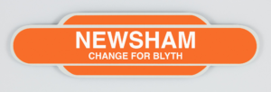 Newsham Railway Station Totem Magnet, River Tyne, Northumberland, Geordie Gift, Newcastle Gift, NER, LNER, Steam Train, British Railways, Fridge Magnet, Metal Magnet, Tyne & Wear Metro, Tynemouth