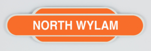 North Wylam Railway Station Totem Magnet, Metal Fridge Magnet in the shape of a British Railways Station Totem Sign, British Railway, LNER, Railway souvenir, Railway gift product, Railway enthusiast, Steam Train, Golden Age of Steam, Diesel Trains