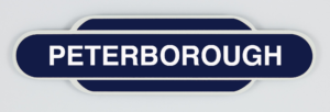 Peterborough Railway Station Totem Magnet, British Railways Eastern Region, Railway station Totem Sign, British Railway, LNER, Railway souvenir, Railway gift product, Railway enthusiast, Steam Train, Golden Age of Steam, Diesel Trains, 125 Train, Hight Speed Train, Azuma Train