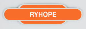 Ryhope Railway Station Totem Magnet, British Railways Eastern Region, Railway station Totem Sign, British Railway, LNER, Railway souvenir, Railway gift product, Railway enthusiast, Steam Train, Golden Age of Steam, Diesel Trains, 125 Train, Hight Speed Train, Azuma Train