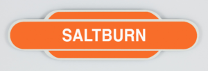 Saltburn Railway Station Totem Magnet, British Railways Eastern Region, Railway station Totem Sign, British Railway, LNER, Railway souvenir, Railway gift product, Railway enthusiast, Steam Train, Golden Age of Steam, Diesel Trains, 125 Train, Hight Speed Train, Azuma Train